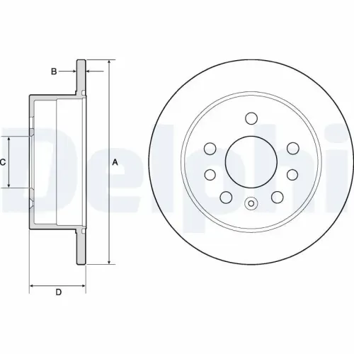 Bremsscheibe DELPHI BG2879 Bild Bremsscheibe DELPHI BG2879