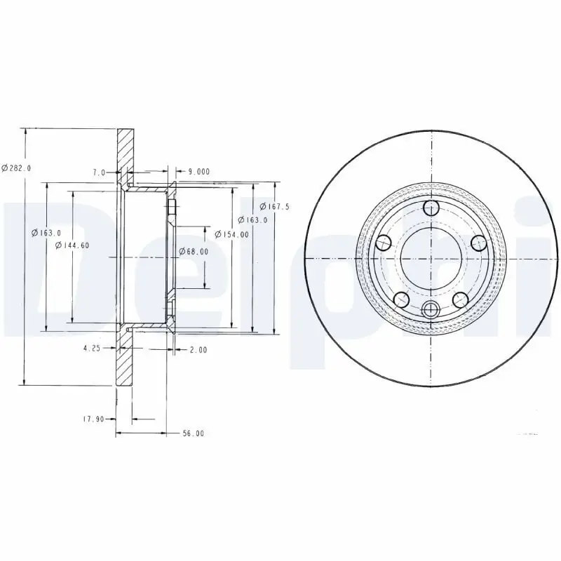 Bremsscheibe DELPHI BG2898