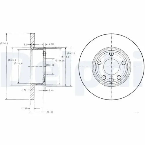 Bremsscheibe DELPHI BG2898 Bild Bremsscheibe DELPHI BG2898