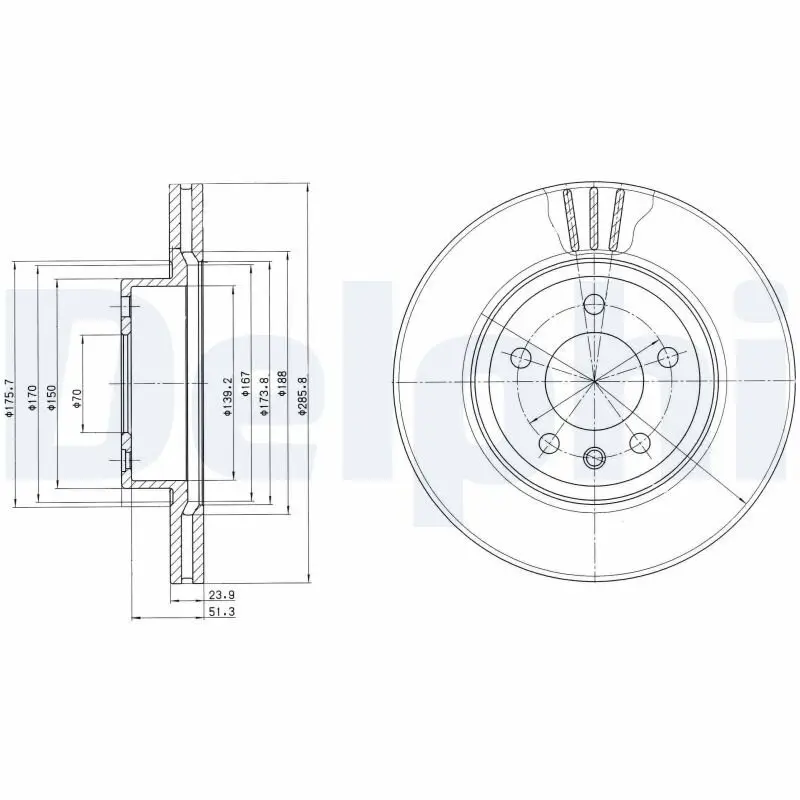 Bremsscheibe DELPHI BG2908