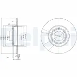 Bremsscheibe Vorderachse DELPHI BG2911
