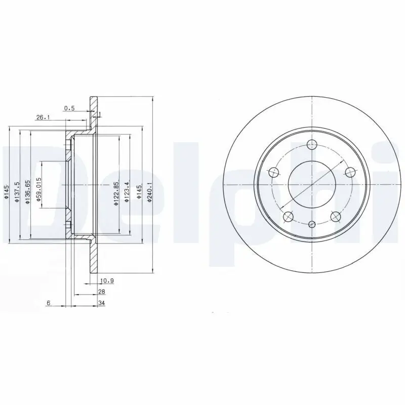 Bremsscheibe DELPHI BG2914