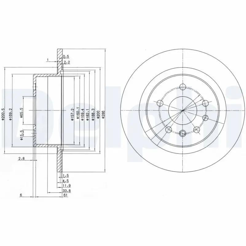 Bremsscheibe DELPHI BG2986