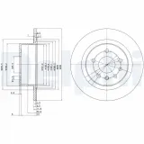 Bremsscheibe Hinterachse DELPHI BG2986