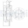 Bremsscheibe Vorderachse DELPHI BG2987 Bild Bremsscheibe Vorderachse DELPHI BG2987