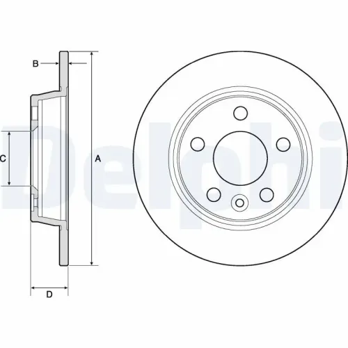 Bremsscheibe Hinterachse DELPHI BG3026 Bild Bremsscheibe Hinterachse DELPHI BG3026