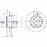 Bremsscheibe Vorderachse DELPHI BG3039