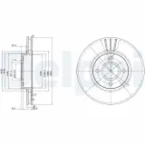 Bremsscheibe Vorderachse DELPHI BG3056