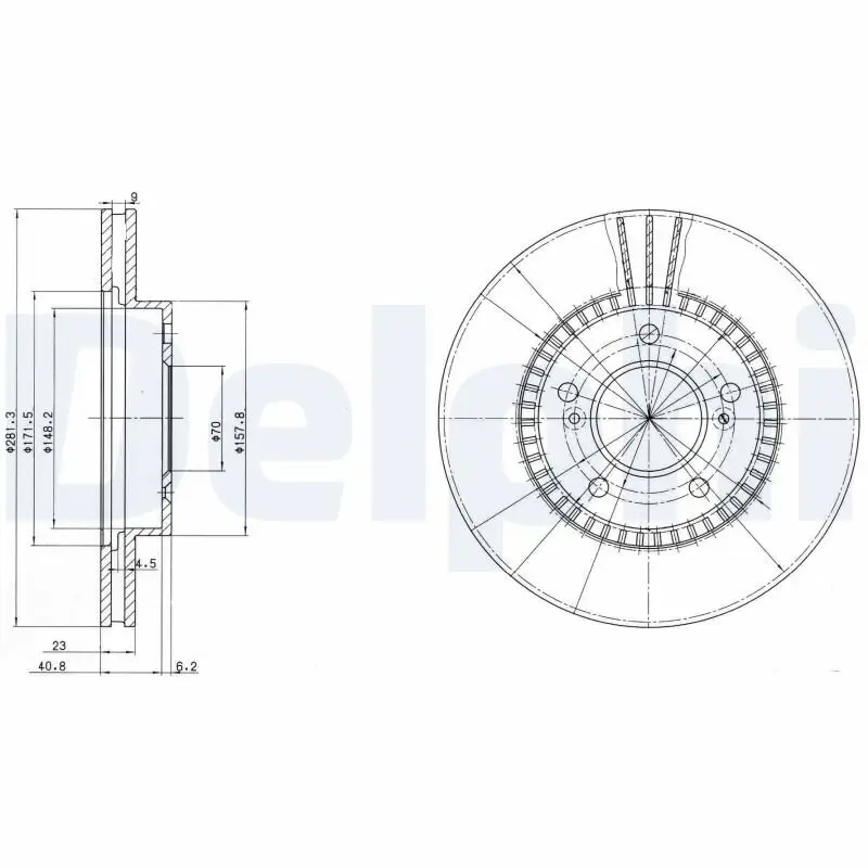 Bremsscheibe DELPHI BG3061