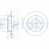 Bremsscheibe Hinterachse DELPHI BG3070