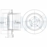 Bremsscheibe Hinterachse DELPHI BG3073