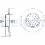 Bremsscheibe Hinterachse DELPHI BG3076