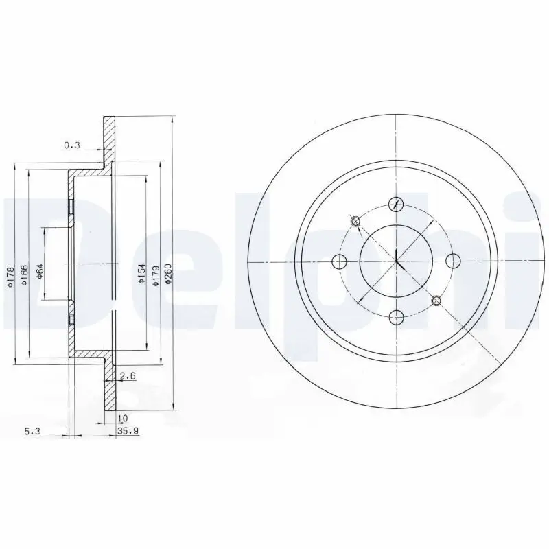 Bremsscheibe DELPHI BG3102