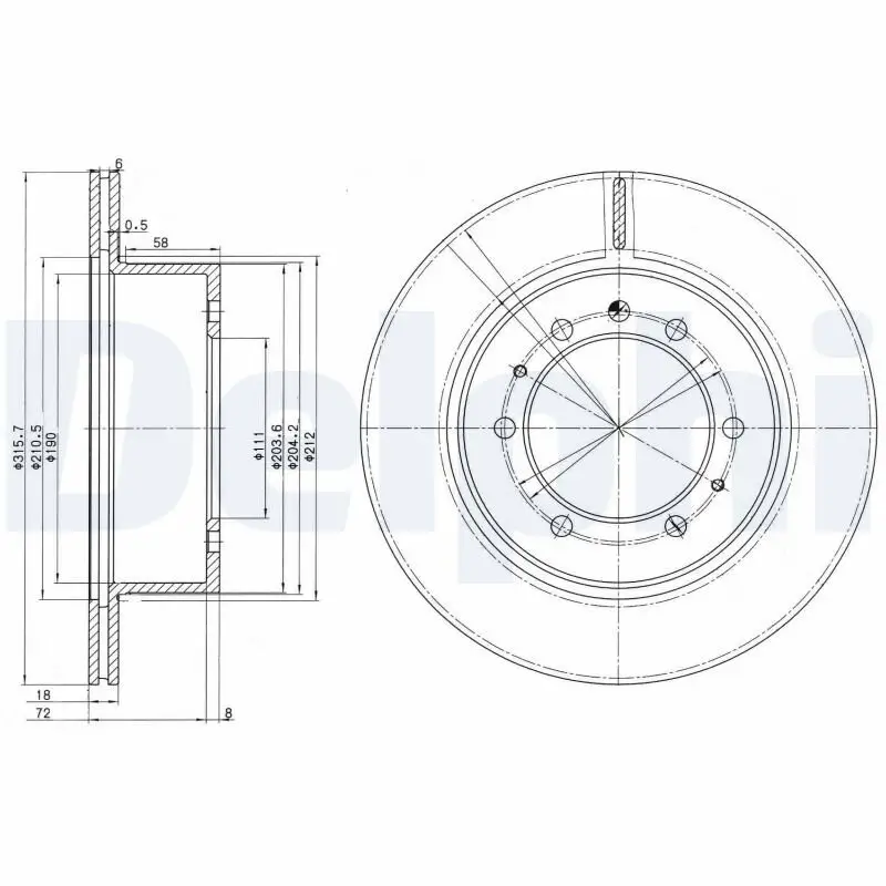 Bremsscheibe DELPHI BG3117