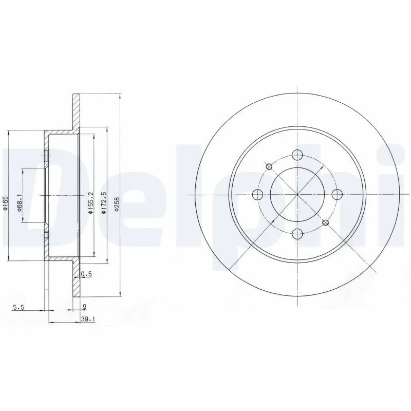 Bremsscheibe DELPHI BG3125