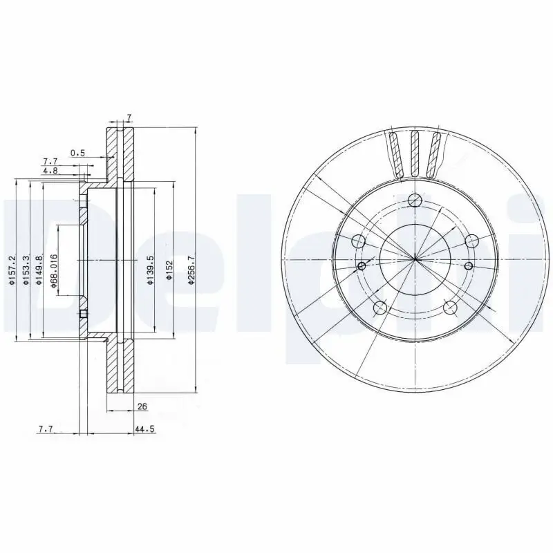 Bremsscheibe DELPHI BG3127