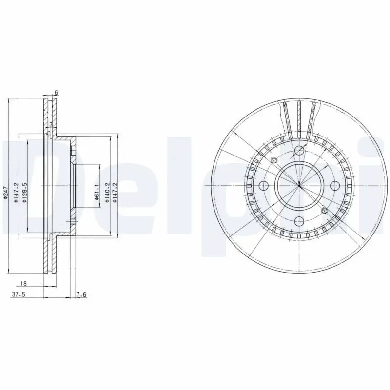 Bremsscheibe DELPHI BG3134