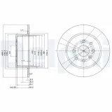 Bremsscheibe Hinterachse DELPHI BG3141