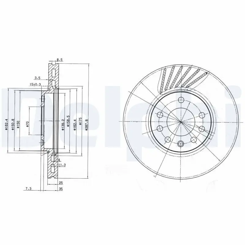 Bremsscheibe DELPHI BG3142