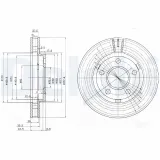 Bremsscheibe Vorderachse DELPHI BG3144