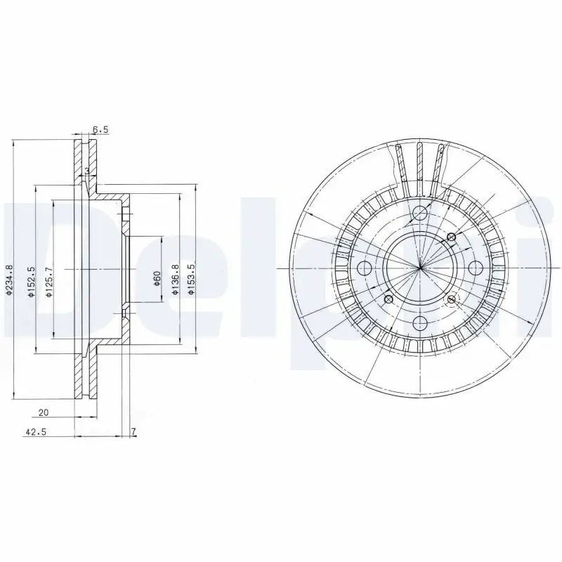 Bremsscheibe DELPHI BG3160