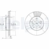 Bremsscheibe Vorderachse DELPHI BG3171