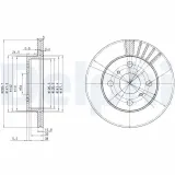 Bremsscheibe Vorderachse DELPHI BG3173