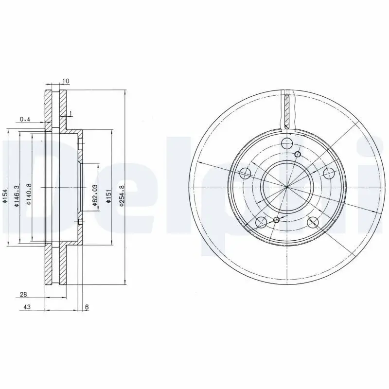 Bremsscheibe DELPHI BG3177