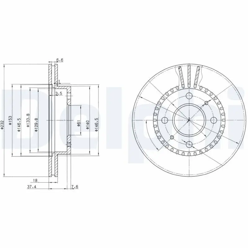 Bremsscheibe DELPHI BG3206