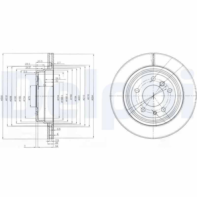 Bremsscheibe DELPHI BG3214