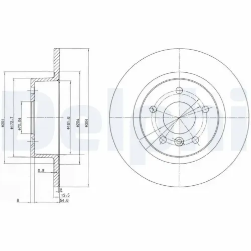 Bremsscheibe Hinterachse DELPHI BG3227C Bild Bremsscheibe Hinterachse DELPHI BG3227C
