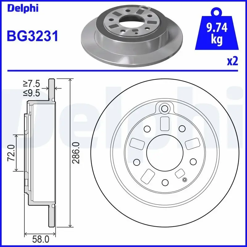 Bremsscheibe DELPHI BG3231