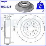 Bremsscheibe DELPHI BG3231