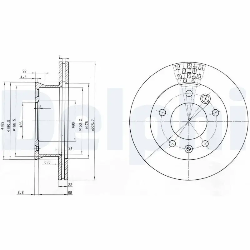 Bremsscheibe DELPHI BG3236