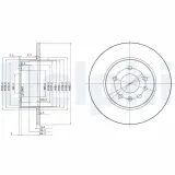 Bremsscheibe Hinterachse DELPHI BG3274
