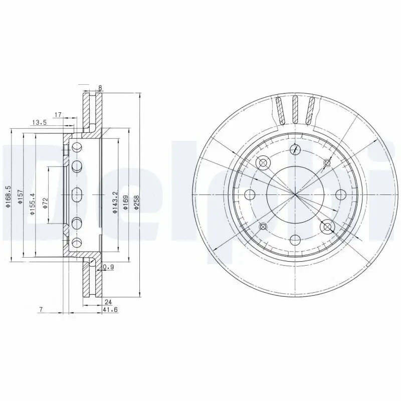 Bremsscheibe DELPHI BG3335