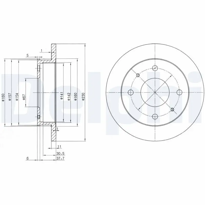 Bremsscheibe Vorderachse DELPHI BG3337