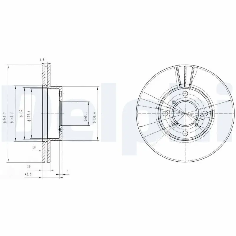 Bremsscheibe DELPHI BG3341