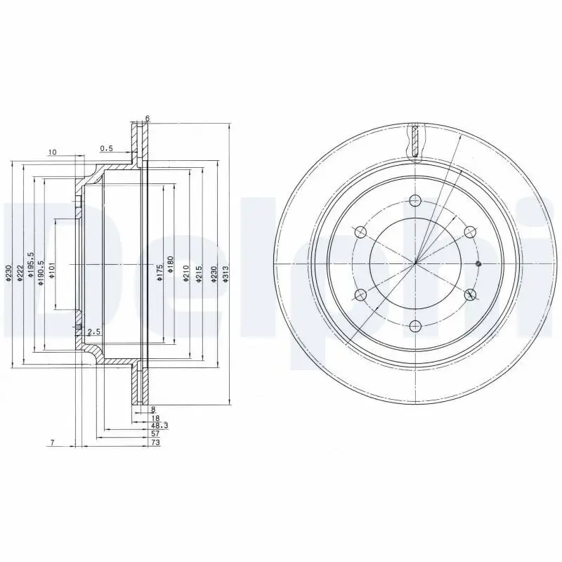 Bremsscheibe Hinterachse DELPHI BG3353