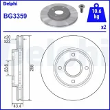 Bremsscheibe DELPHI BG3359