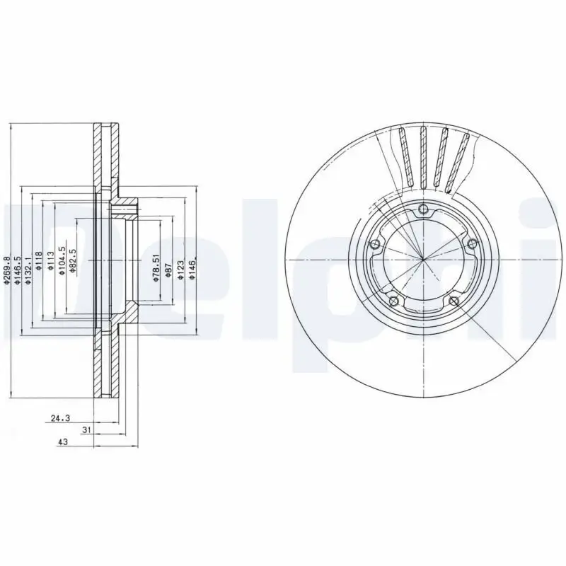 Bremsscheibe DELPHI BG3366