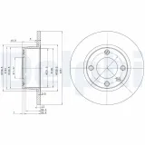 Bremsscheibe Hinterachse DELPHI BG3367