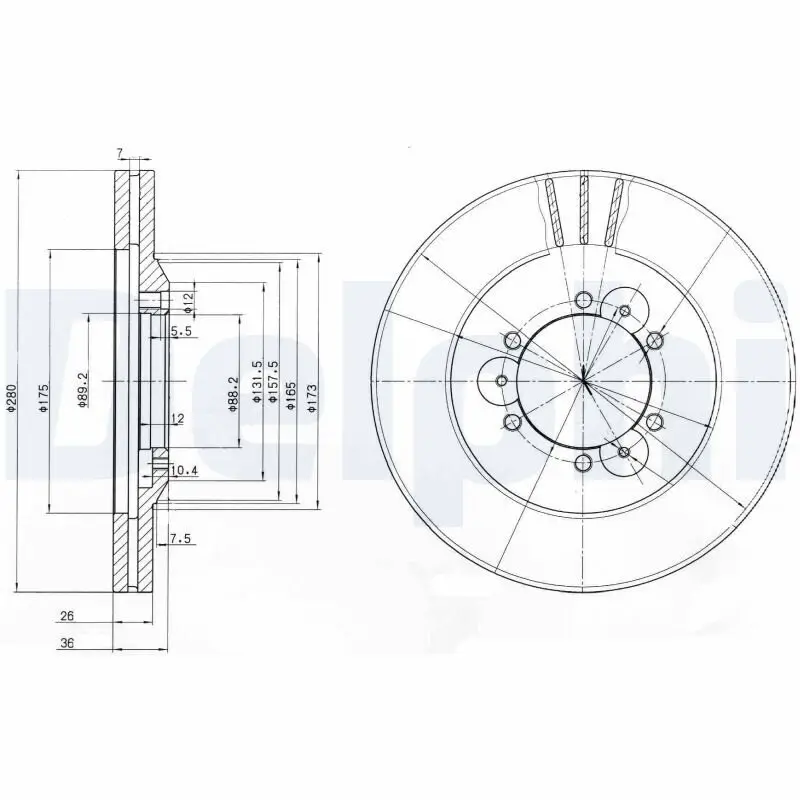 Bremsscheibe DELPHI BG3378