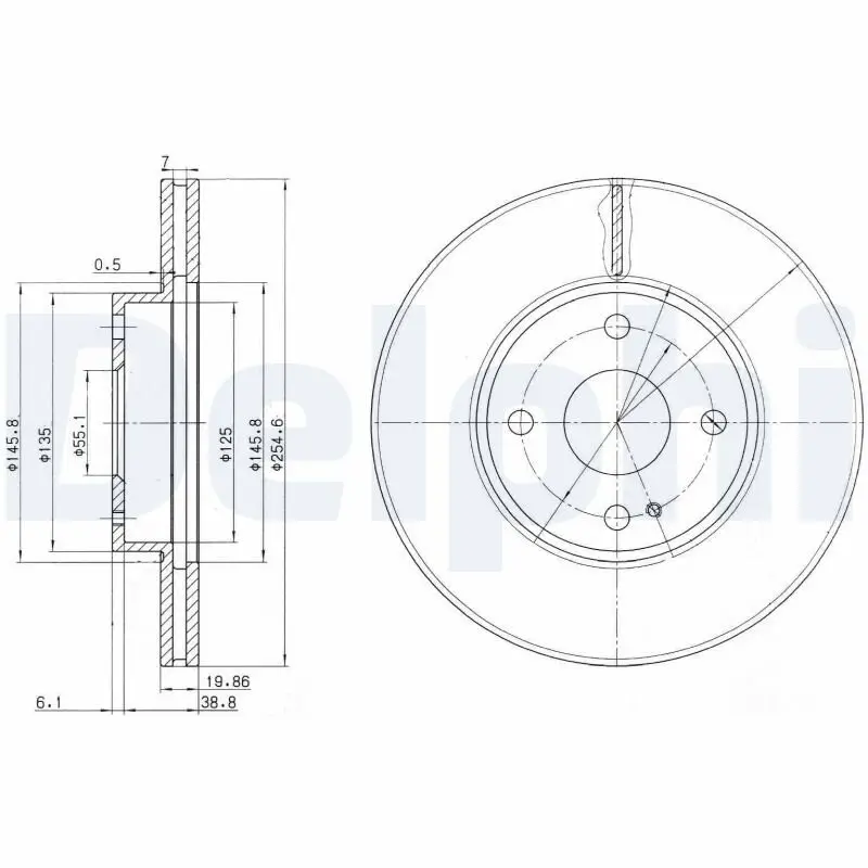 Bremsscheibe DELPHI BG3393