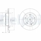Bremsscheibe Vorderachse DELPHI BG3394