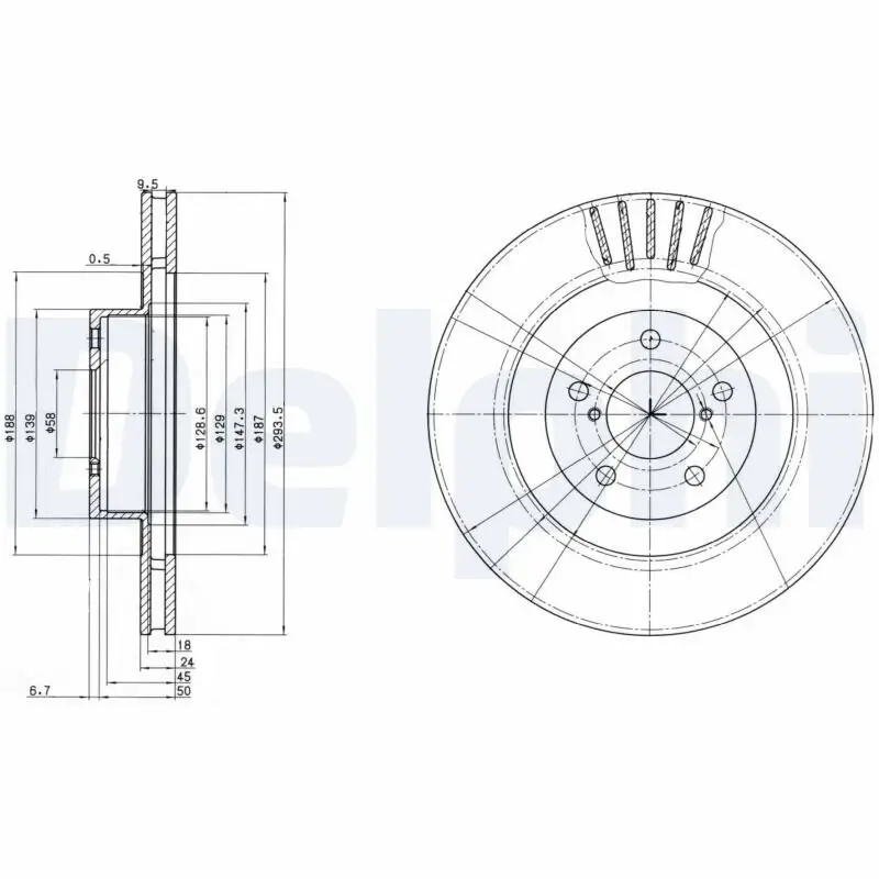 Bremsscheibe DELPHI BG3413