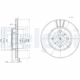 Bremsscheibe Vorderachse DELPHI BG3414