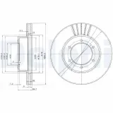 Bremsscheibe Vorderachse DELPHI BG3423