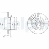 Bremsscheibe Vorderachse DELPHI BG3424