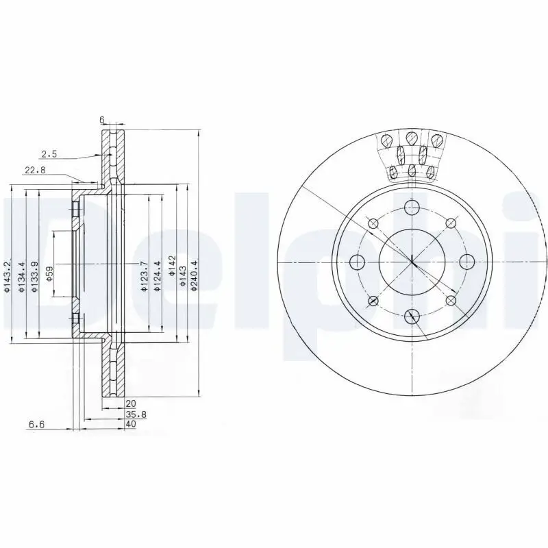 Bremsscheibe DELPHI BG3425